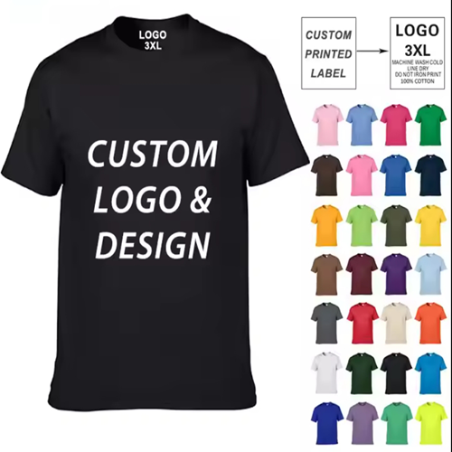 100%cotton tshirt with custom logo