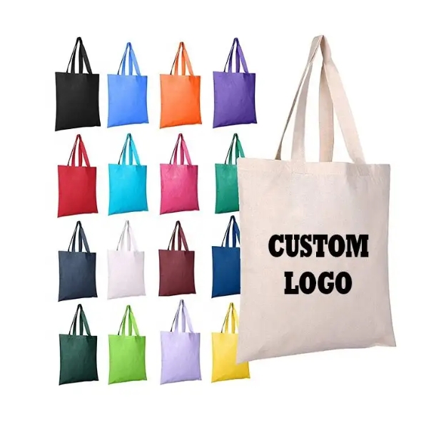 custom cotton canvas tote bag with logo